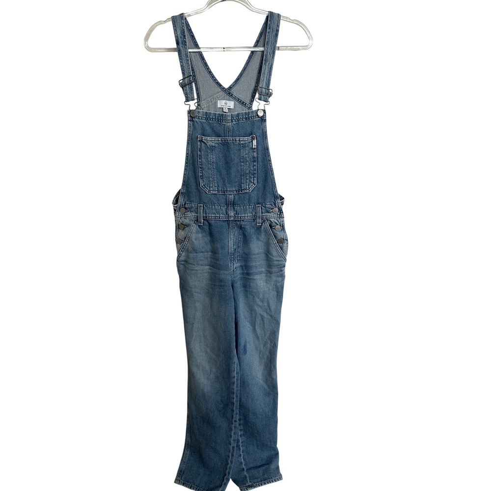 AG Adriano Goldschmied Mabel Denim Overalls Medium Wash Size XS